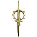Scottish Celtic Golden Kilt Pin