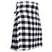 Black and White Tartan Kilt