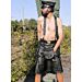 Gothic Style Black Leather Kilt