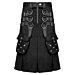 Black Gothic Style Punk Rave Utility Kilt