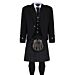 Black Isle Black Argyll Jacket Kilt Outfit