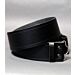 Black Plain Leather Kilt Belt