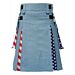 Blue Denim USA Flag Hybrid Kilt