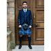 Blue Tweed Jacket Scottish Formal Kilt Outfit