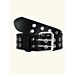 Daul Prong Black Leather Kilt Belt