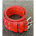 Double Prong Red Leather Kilt Belt