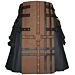 Black And Brown Gothic Hybrid Utility Kilt