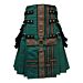 Hunter Green Brown Medieval Modern Hybrid Utility Kilt