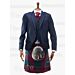 Lightweight Navy Tweed Argyll Kilt Outfit