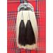 New Chrome Cantle Two Tessal White Horse Hair Sporran