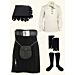 Plain Black Tartan Kilt Deal