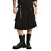 Punk Gothic Black Utility Kilt