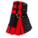 Red & Black Gothic Style Hybrid Kilt
