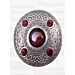 Red Gemist Fly Plaid Brooch