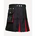 Women Red And Black Utility Kilt