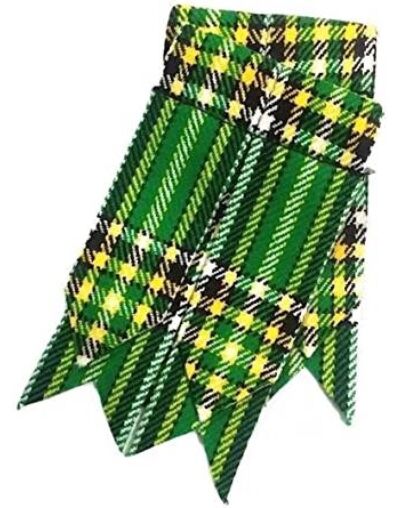 Irish Green Tartan Kilt Socks Flashes