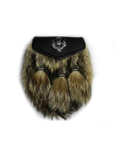 Scottish Kilt fox Hide Semi Dress Sporran