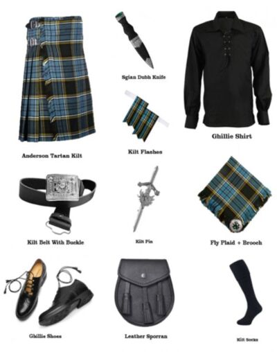 Anderson Tartan Casual Kilt Outfit Package