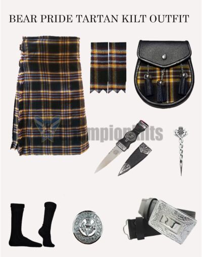 Bear Pride Tartan Kilt Package