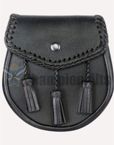 Best Black Fur Leather Sporran