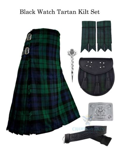 Black Watch Tartan Kilt Set