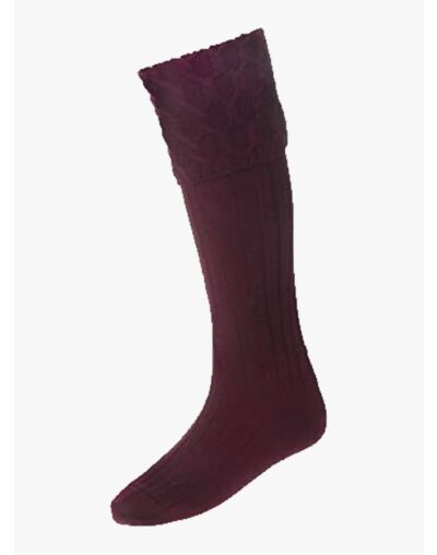 Burgundy kilt socks