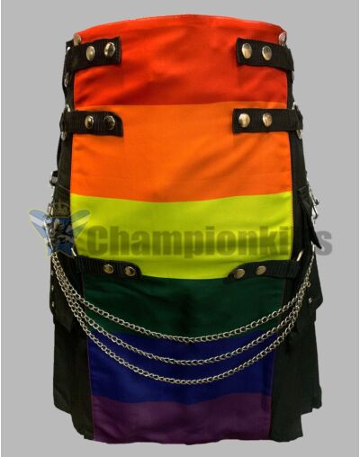 Rainbow Hybrid Utility Kilt For Men