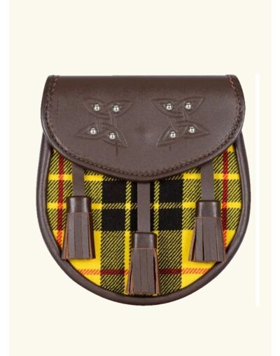 Custom Made Tartan Leather Sporran
