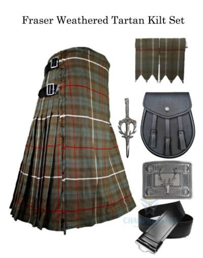 Fraser Weathered Tartan Kilt Set
