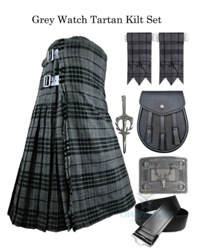 Grey Watch Tartan Kilt Set