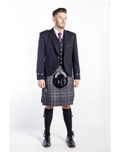 Highland Wedding Black Argyll Kilt Outfit