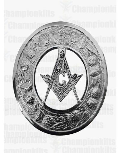 Masonic Fly Plaid Brooch