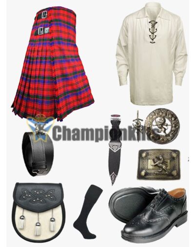 Red Robertson Tartan Kilt Deal