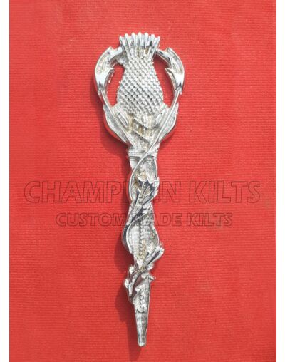 Stunning Traditional Scottish Celtic Thistle Kilt Pin