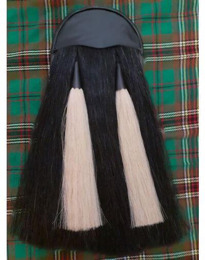 Two Tessal Black Horse Hair Sporran
